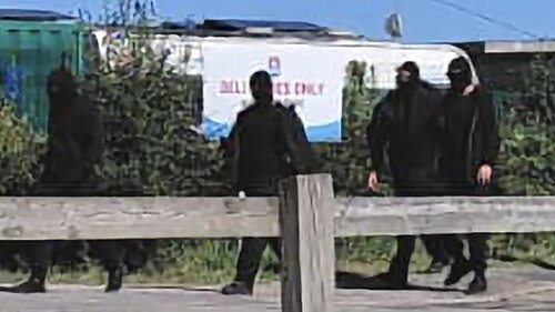 Far right protesters